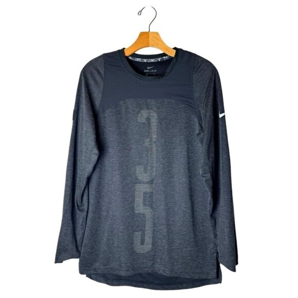 Nike Shirt Men Small Black‎ Dri Fit Crew Neck Kevin Durant Long Sleeve Tee - Picture 1 of 11